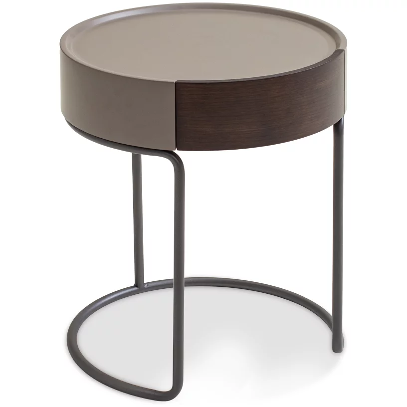 Тумбочка приліжкова 1 ящик , Smoky oak matt stone base