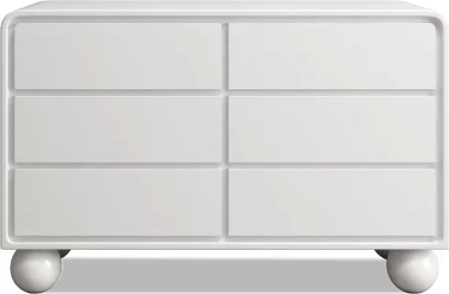 Комод 6 шухлядок, Silk white