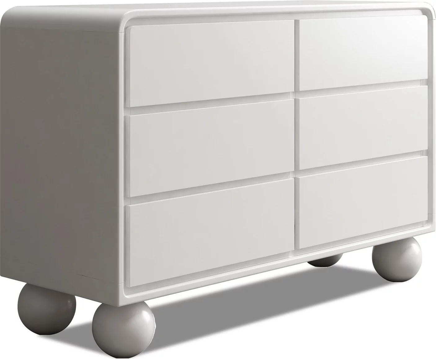 Комод 6 шухлядок, Silk white
