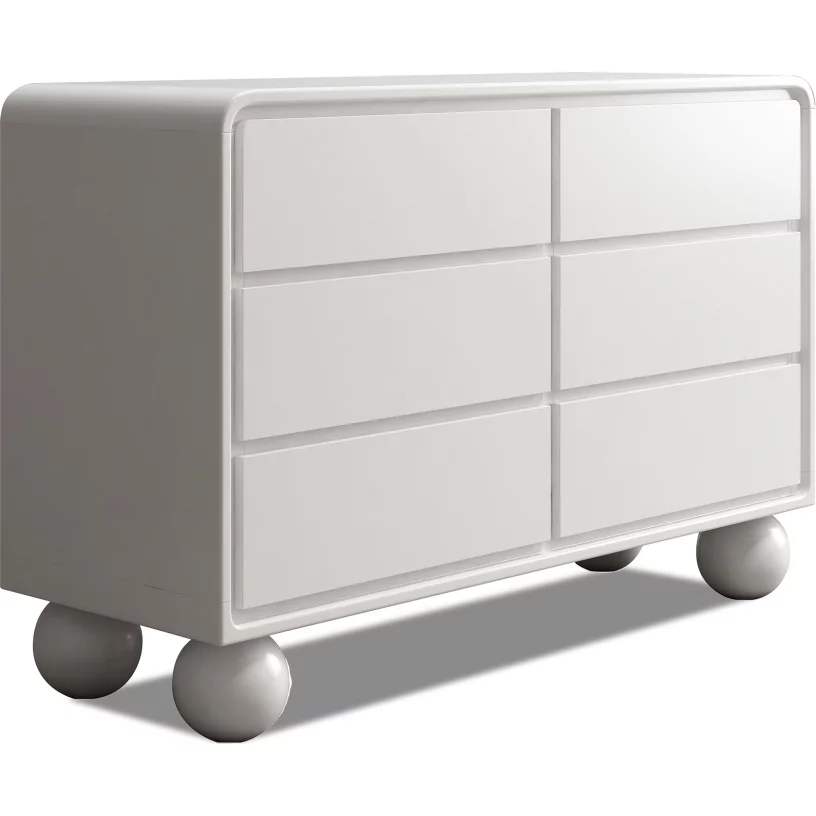 Комод 6 шухлядок, Silk white