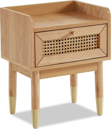 Тумбочка приліжкова 1 шухлядка, Natural wood
