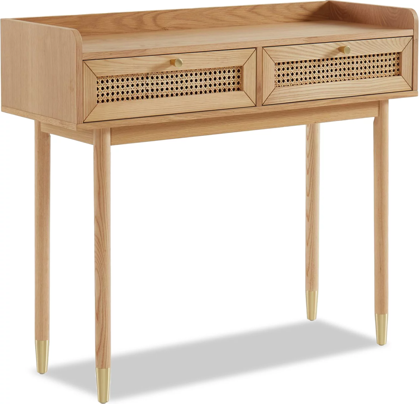 Консольний стіл 2 шухлядки, Natural wood