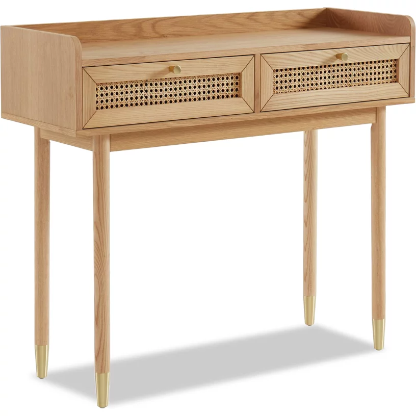 Консольний стіл 2 шухлядки, Natural wood