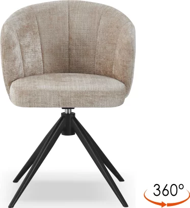 Cтілець обідній з підлокітниками поворотний 360°, Powder dawn charm