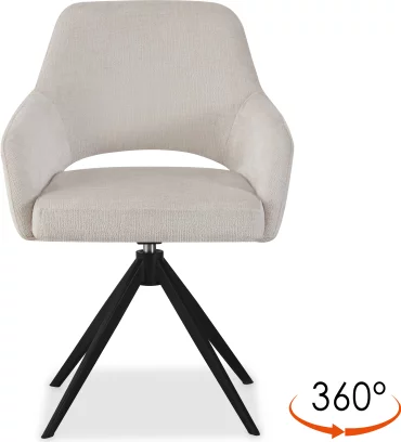 Cтілець обідній з підлокітниками поворотний 360°, Silver breeze charm
