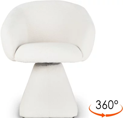 Cтілець обідній з підлокітниками поворотний 360°, Savanna beige