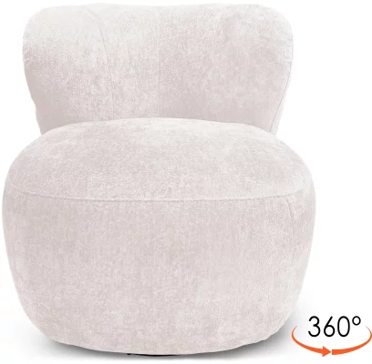 Крісло поворотне 360°, Сream fabric