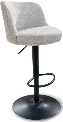 Барний стілець поворотний, регульований по висоті, Marble linen black base