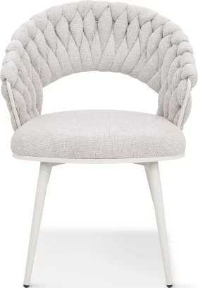 Cтілець обідній з підлокітниками , Marble linen white base