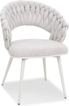 Cтілець обідній з підлокітниками , Marble linen white base