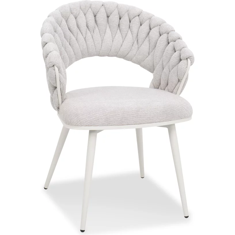 Cтілець обідній з підлокітниками , Marble linen white base