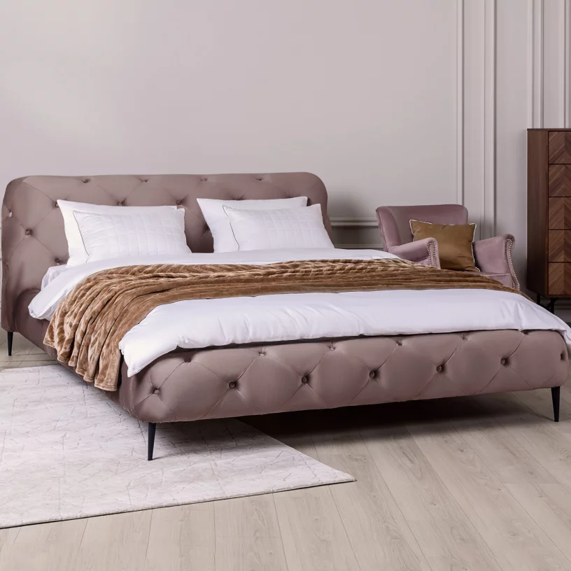 Ліжко 180*200, Rosa chiaro velvet