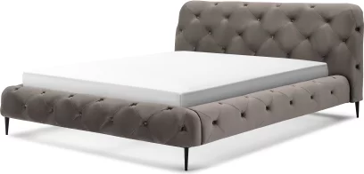 Ліжко 180*200, Silver grey velvet