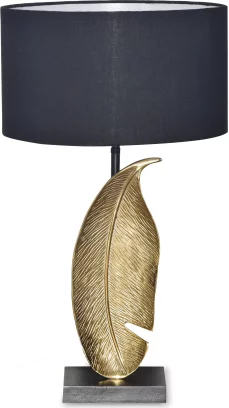 Лампа настільна , Gold finish black marble base