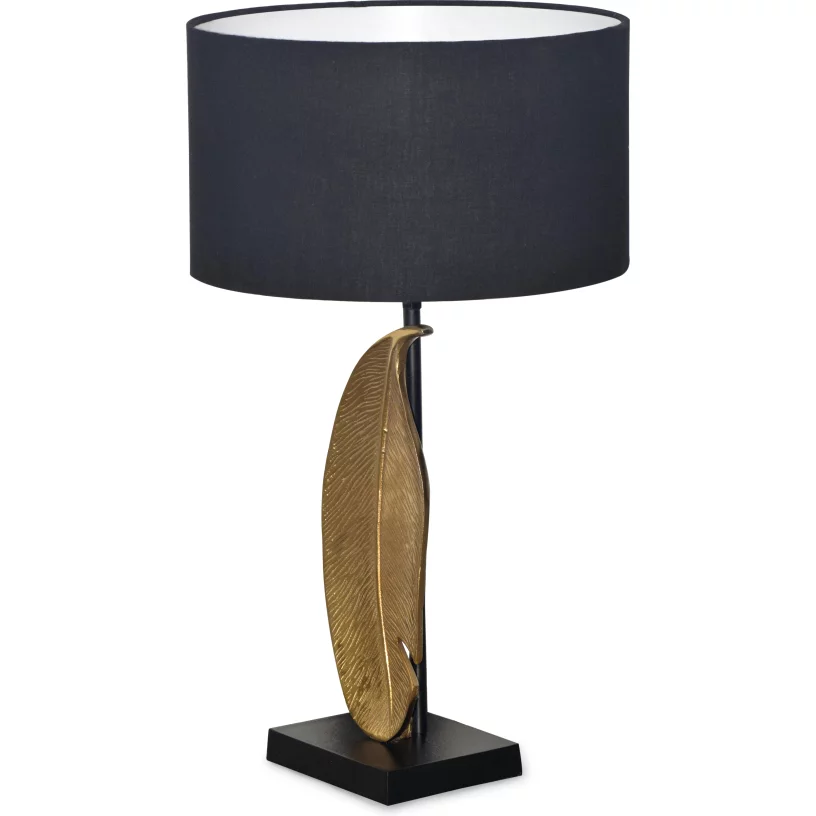 Лампа настільна , Gold finish black marble base