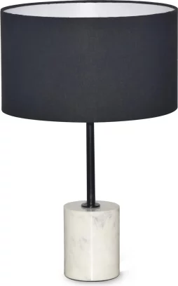 Лампа настільна , Black finish white marble