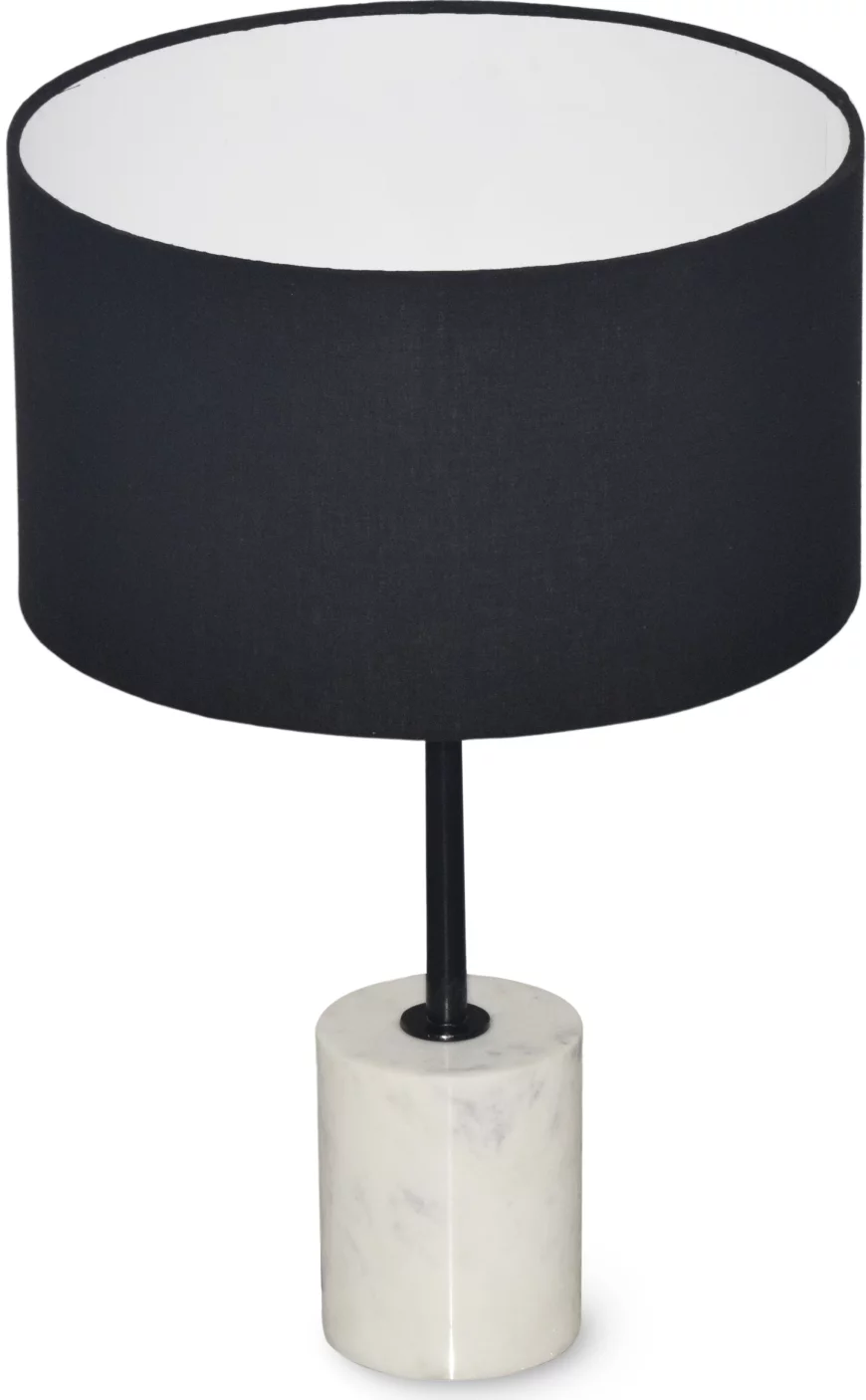 Лампа настільна , Black finish white marble