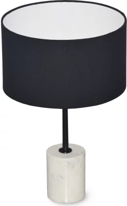 Лампа настільна , Black finish white marble