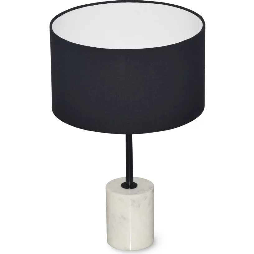 Лампа настільна , Black finish white marble