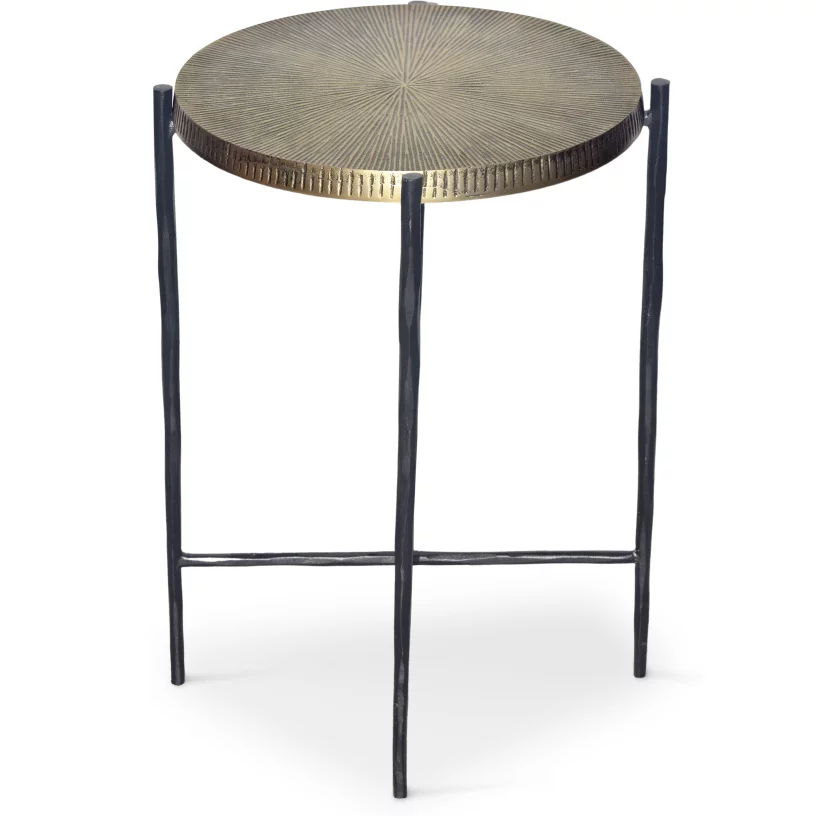 Стіл журнальний , Brass antique top black base