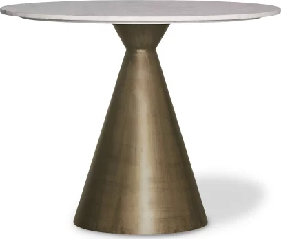 Стіл обідній 100 см, 4-місний, Arctic ice top aged brass finish