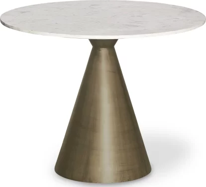 Стіл обідній 100 см, 4-місний, Arctic ice top aged brass finish