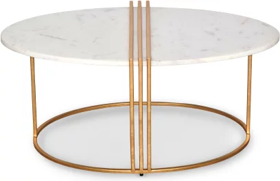 Стіл кавовий , Banswara white marble champagne base