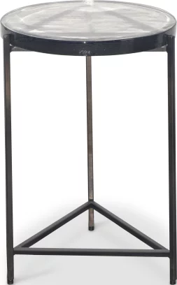 Стіл журнальний , Clear glass top matte brass finish
