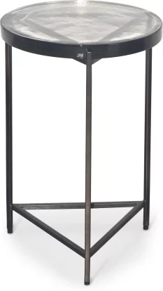 Стіл журнальний , Clear glass top matte brass finish
