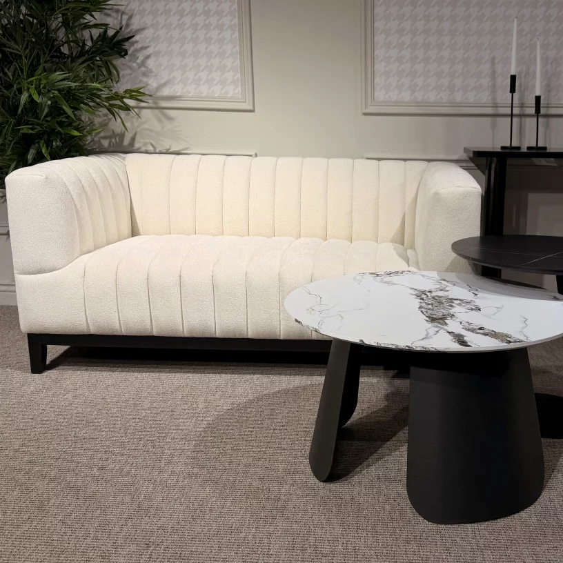 Диван 2-місний, Linen smoke black feet