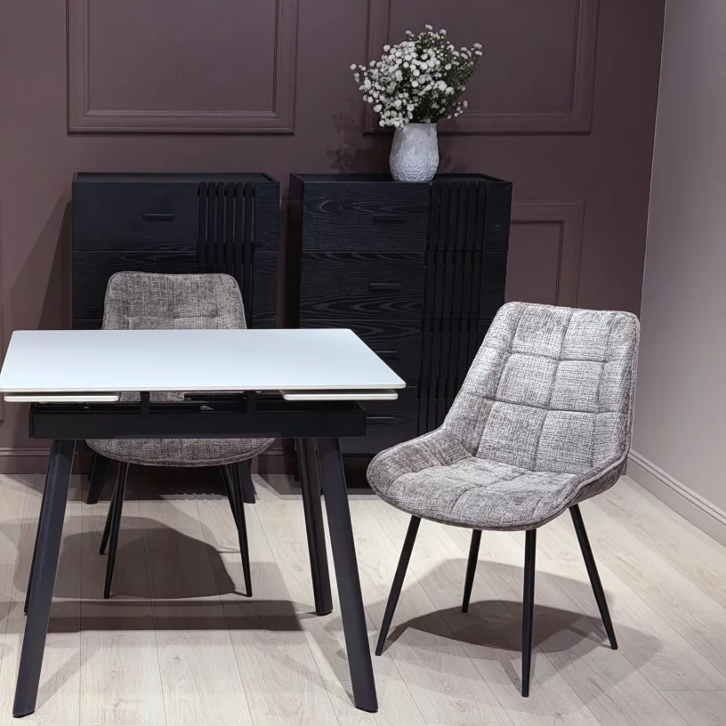 Стілець обідній , Cream truffle charm black base