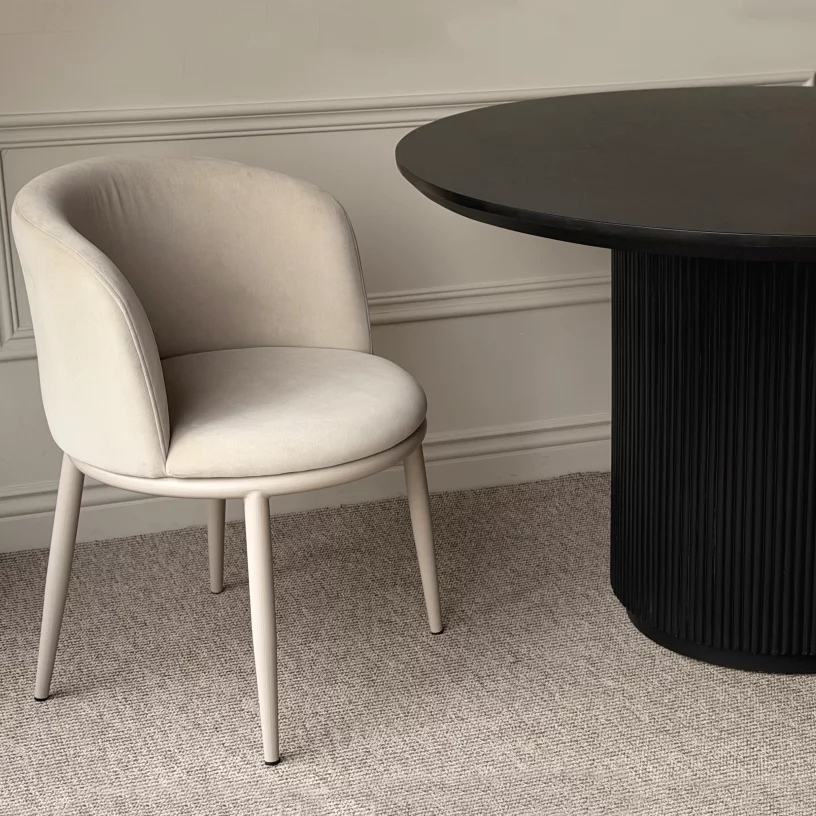 Стілець обідній , Greek marble velvet black base