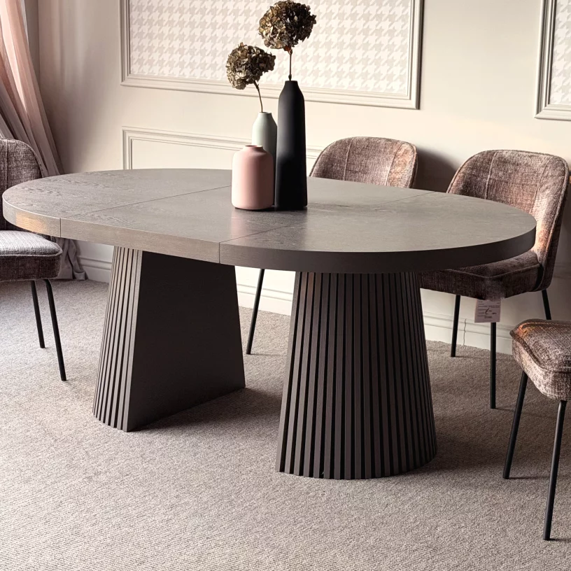 Стіл обідній розкладний 4-10 місць 120-180-240 см, Grey smoke wood