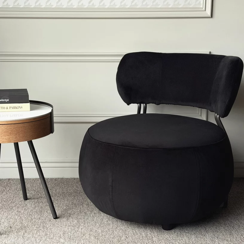Крісло , Black moon velvet black feet