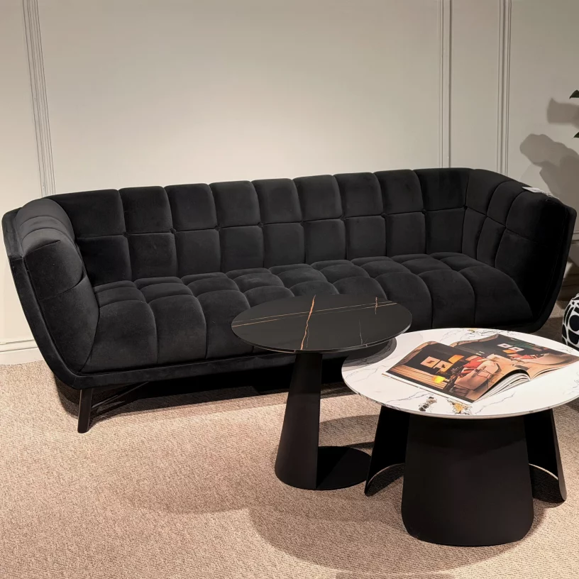 Диван 3-місний, Black moon velvet black feet