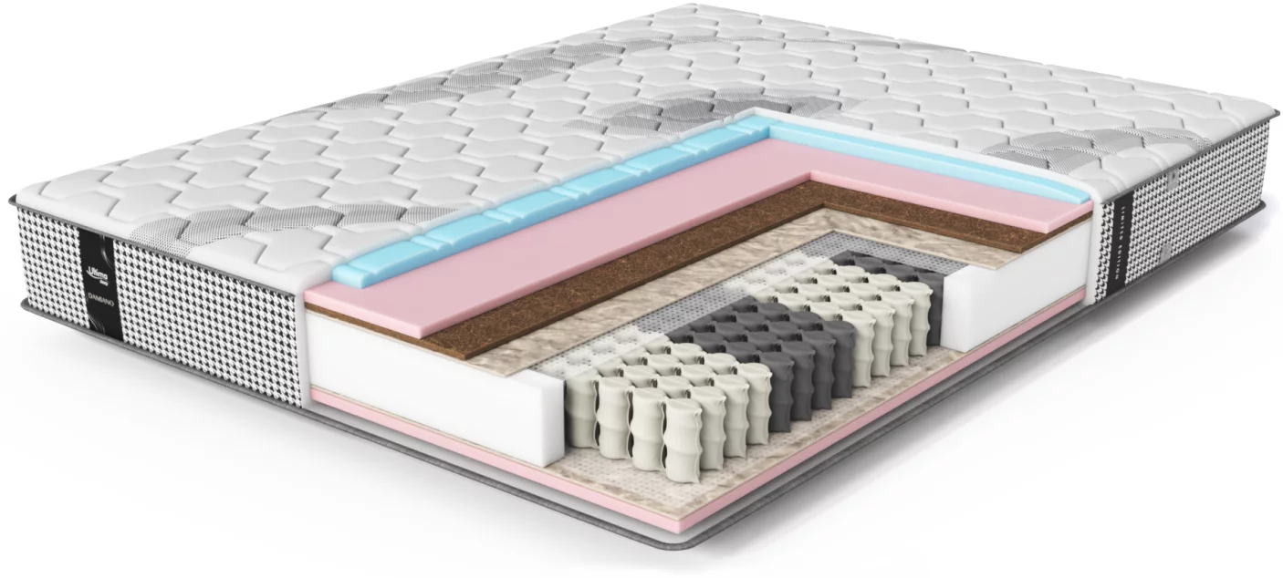 Матрац ортопедичний 140*200 з пружинним блоком, Pied-de-poule