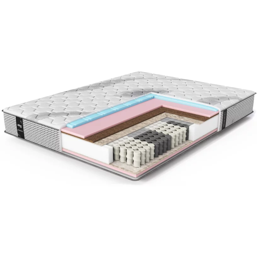 Матрац ортопедичний 180*200 з пружинним блоком, Pied-de-poule