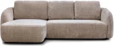 Диван кутовий, Taupe chenille 4-місний розкладний з лівим шезлонгом
