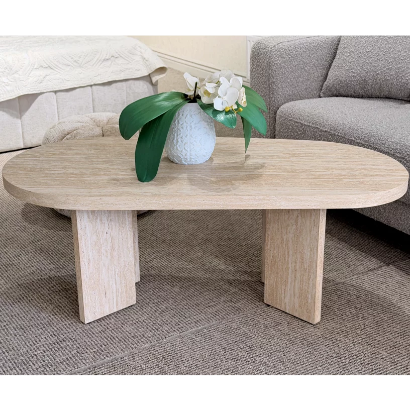 Стіл кавовий 120 см, Travertin