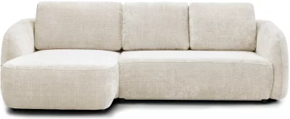 Диван кутовий 4-місний розкладний з лівим шезлонгом, Rose sand