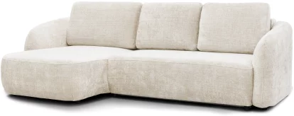 Диван кутовий 4-місний розкладний з лівим шезлонгом, Rose sand