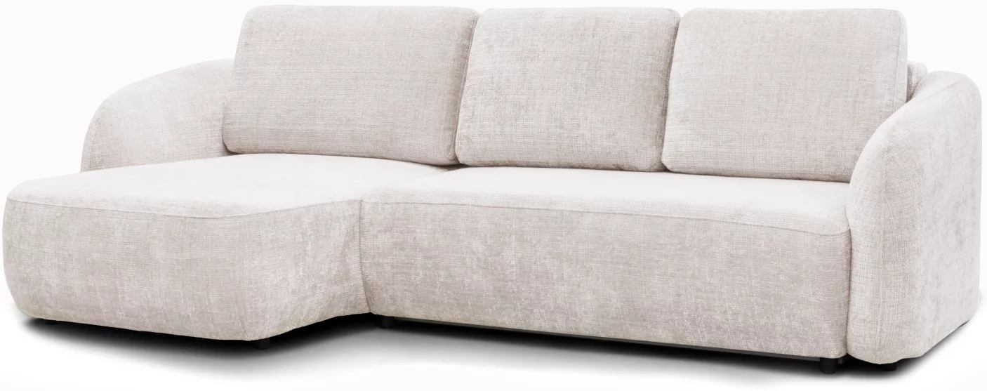 Диван кутовий 4-місний розкладний з лівим шезлонгом, Savanna beige