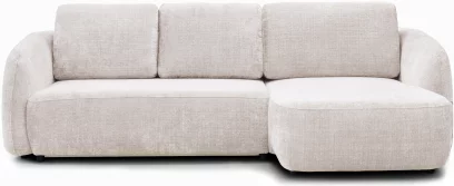 Диван кутовий 4-місний розкладний з правим шезлонгом, Savanna beige