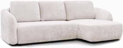 Диван кутовий 4-місний розкладний з правим шезлонгом, Savanna beige