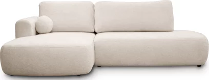 Диван кутовий 4-місний розкладний з лівим шезлонгом, Gentle cloud