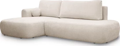 Диван кутовий 4-місний розкладний з лівим шезлонгом, Gentle cloud
