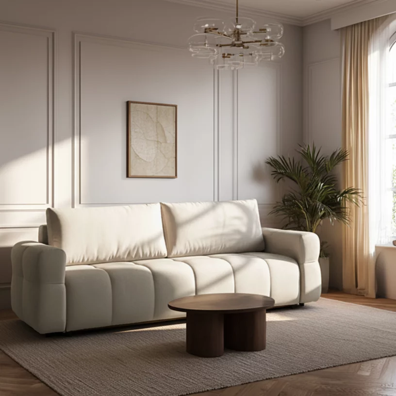 Диван 3-місний розкладний, Rose sand