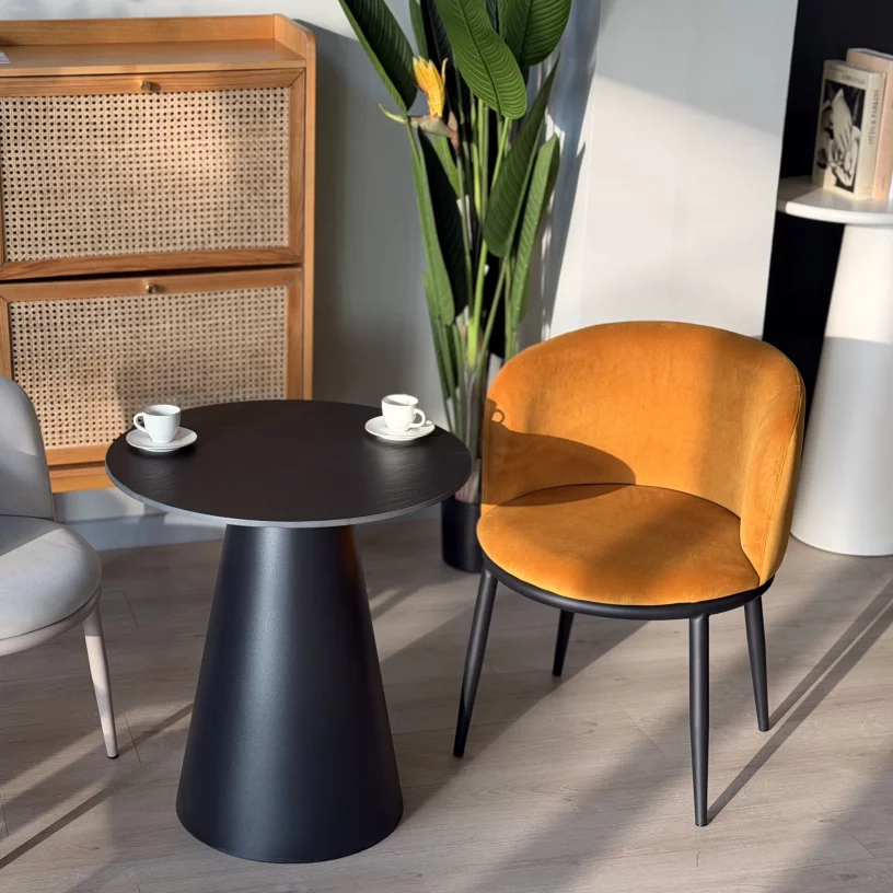 Стіл кавовий 60*60 cm, Black top black base