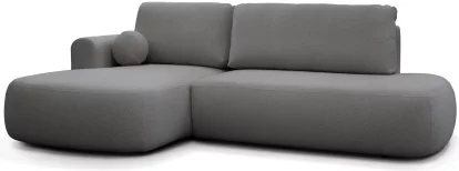 Диван кутовий 4-місний розкладний з лівим шезлонгом, Graphite soft boucle