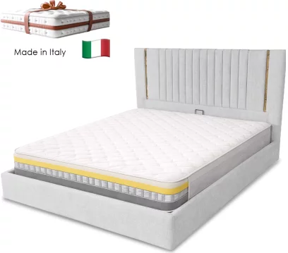 Комплект ліжко та італійській матрас 180*200 з підйомним механізмом, Silver breeze charm